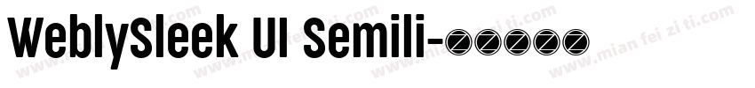 WeblySleek UI Semili字体转换